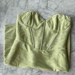 Green strapless mini tinkerbell dress